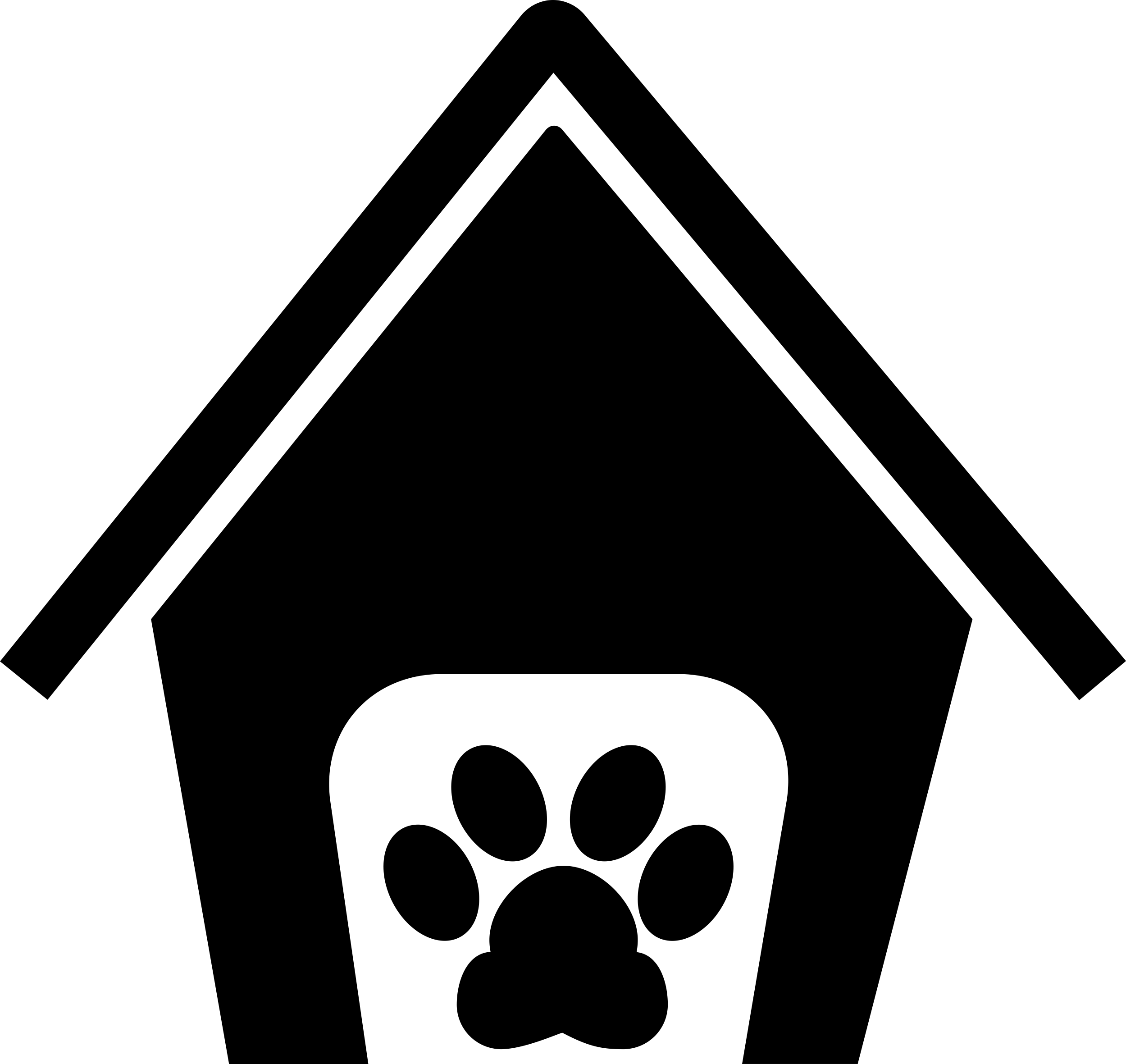 Pets Hotel House Sign With A Paw Svg Line Art Free Vectors